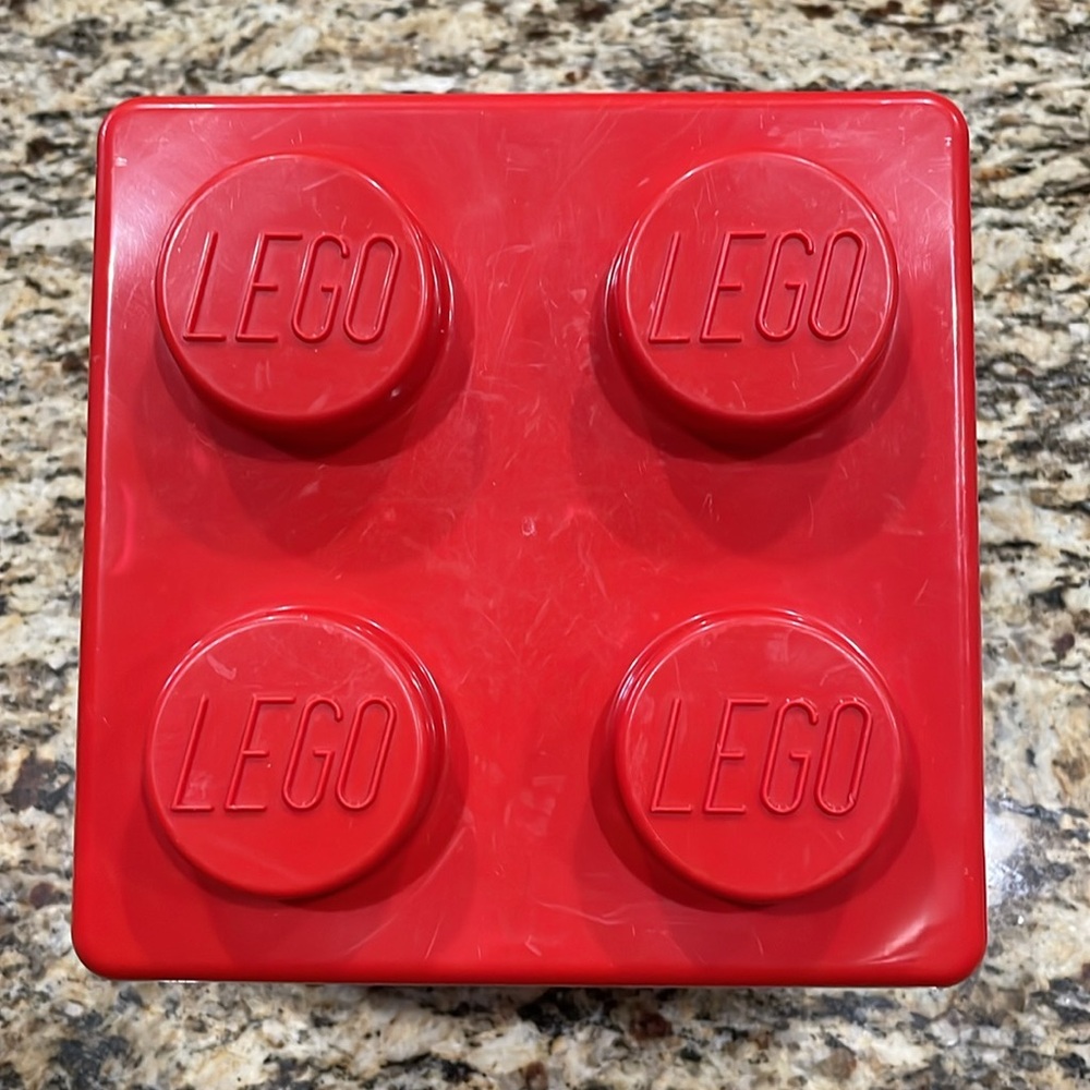 LEGO Storage Case 4 Stud Red Container Plastic Bin Box - Picture 13 of 13